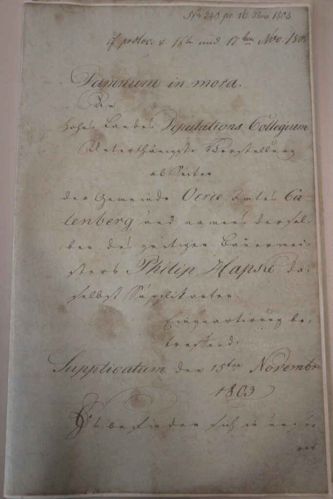 Schreiben von Philip Klapste